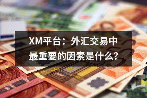 XM平台：外汇交易中最重要的因素是什么？(图1)