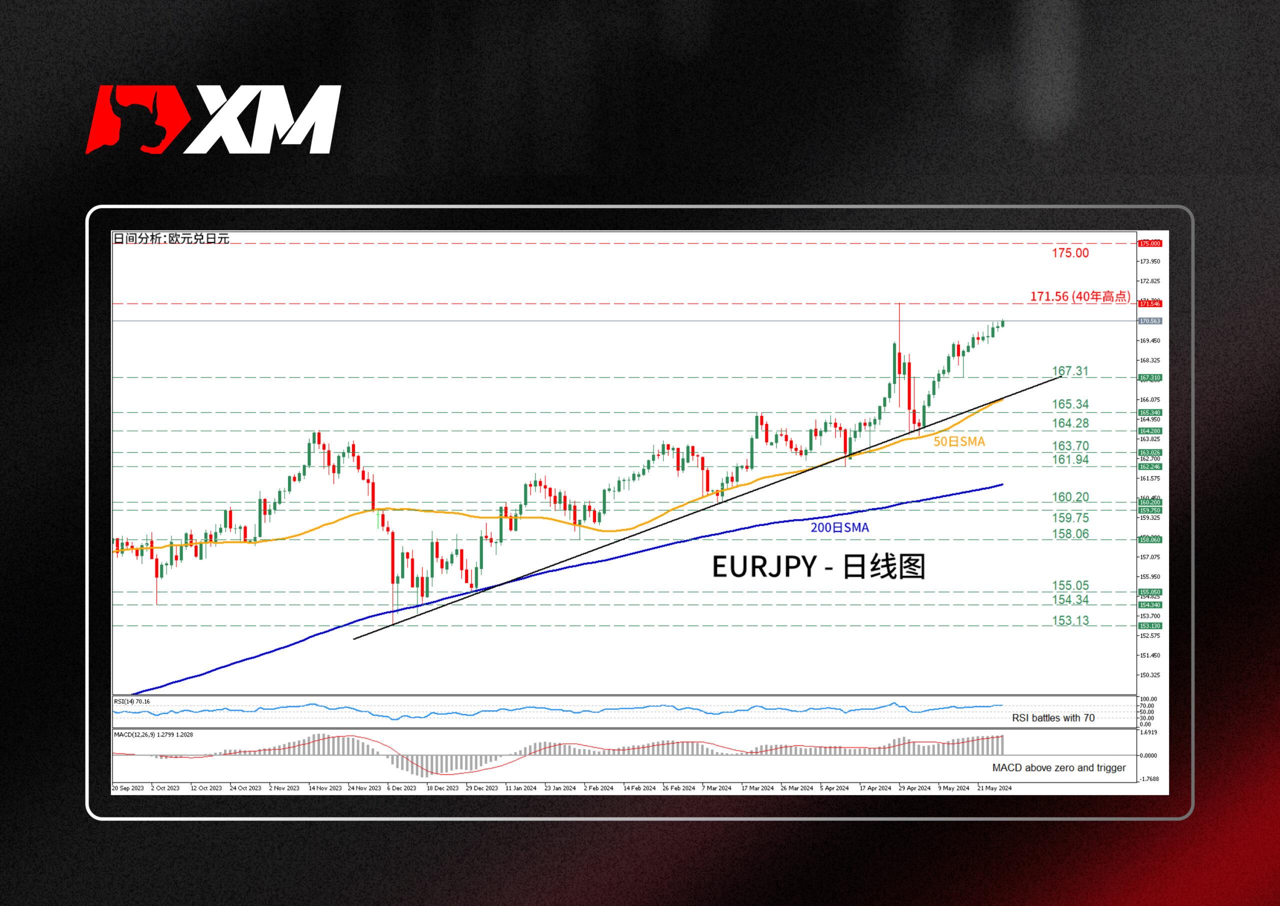技术分析，– EURJPY升至40年高点(图1)